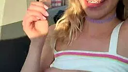 petite teen khloe kapri flashing and sucking cock outdoor