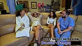 aria nicole undergoes her yearly physical with dr tampa in florida backstage setting