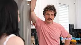 Slutty Step Sisters In Miniskirts Engage In Mischievous Fucking With Big Asses