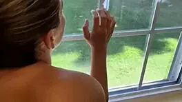 Why watch this dirty wife masturbate for a huge facial?