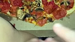 female masturbates on pizza in los angeles