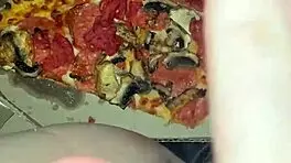female masturbates on pizza in los angeles