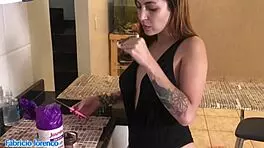 Stepmom Catches Stepdaughter Fucking and Begs to Join the Intense Threesome