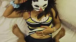 university girl gives blowjob to big cock at friend's house