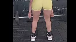 Nicole medallo sweats in the gym to get a hot body and please guys with anal and cum.