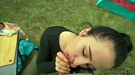 Hey, this hungry stranger traded his dick for my sandwich in wild POV!