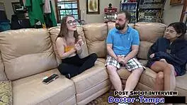 Dr. Tampa performs relaxed gynecology exam on Mira Monroe.