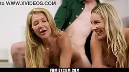 Watch The Stepson Pound His Stepmom And Stepaunt Hard!