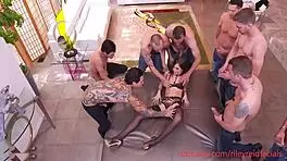 riley reid group scene