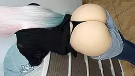 uhh my horny stepdaughtr shows me her big virgin ass in jeans lifts it to take my huge thick cock eager for anal sex over 18