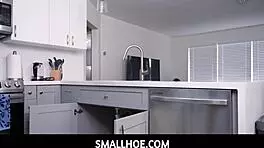 Fuck My Tiny Brunette Stepdaughter, Big Dick Dad!