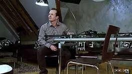 Petite Blonde Licks Cum After Sex