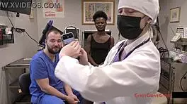 Rina arem undergoes stimulating exam with dildo vibrator on shaved pussy.