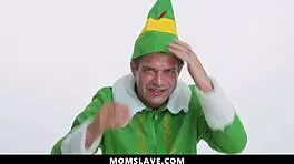 Special holiday celebration as he fucks his new stepmom and stepsis in doggystyle 😍