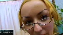 Blonde Girl With Glasses Reveals Her Slutty Side Through Intense Doggystyle Fucking And Pussy Licking