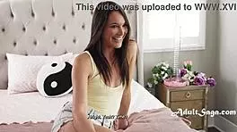 Sexy brunette katrina has a close encounter fucking