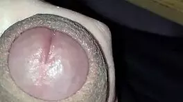 Young guy masturbates with big cock until intense cumshot in solo session