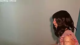 sharing the bed gets wild every time with that curvy blue-eyed beauty in sexy dress 😈