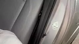 real hooker sucks and fucks bareback in car, takes load in mouth 😏