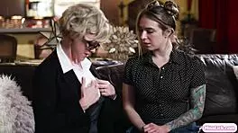 what happens when a seductive lesbian milf celebrity draws in her petite blonde fan for facesitting and ass licking