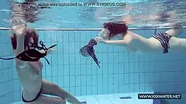 katrin and lucy big tits underwater in bikini nudist beach fun