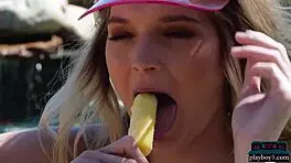 blonde teen kylie belle flaunts big ass outdoors