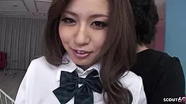 does this perfect japanese step-sister ride your cock for deep creampie?
