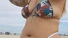 Young 18 Year Old Flashes Panties On Usa Beach To Attract Married African Men