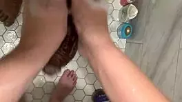 Teen cleans stepbrother's monster cock intensely
