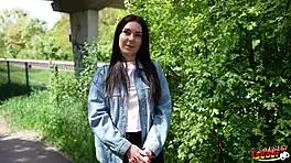 yo, german scout picks up fit teen viks angel for hard fuck and facial 😈