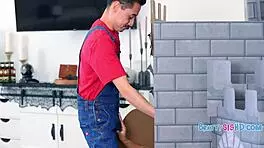 Cute Teen Hoes Teach Him About Booty Holes During Halloween Step Family Threesome.