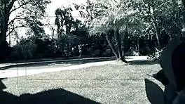 teen aubrey adams rubs small tits and fucks monster cock outdoors