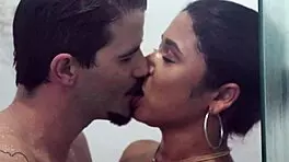 Teen Brunette Pays Homage to Boy in Shower Solo