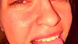 latina sexy sucks big cock in homemade creampie with natural tits.