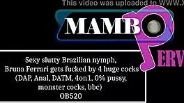 Brazilian Nymph Bruna Ferrari Takes Four Huge Cocks In Anal Gangbang!
