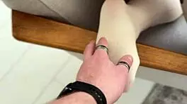 playing with my feet in stockings, but why so intriguing and fetish-like?