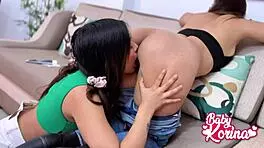 Latina Lesbian Duo Licks And Fingers Tight Pussies In Steamy Bisexual Encounter