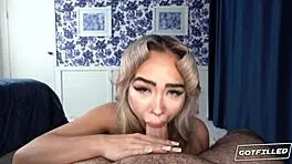 gotfilled luna luxe opens pussy for cum