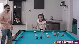 Stepbro And Stepsis Play Pool Game Whoever Wins Doesnt Have To Clean For A Month
