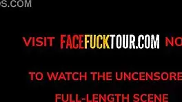 Subtle Domination of Blonde Teen in Deep Throat Session