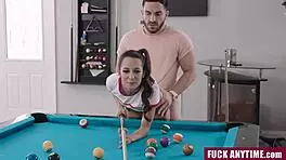Stepbro And Stepsis Play Pool Game Whoever Wins Doesnt Have To Clean For A Month