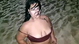 african teen flashes her big ass on the beach