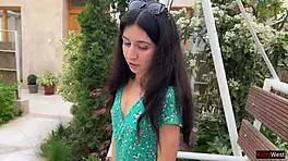 Hottie lost the game, walks with cum on face 😏