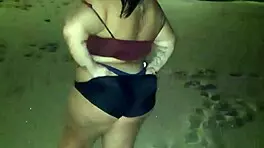 african teen flashes her big ass on the beach