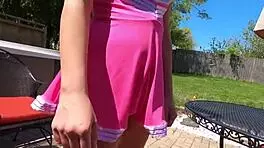 cheerleading stepdaughter gets fucked by her stepdaddy in roleplay