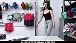 Curvy teen 18+ alize haze caught stealing and punished