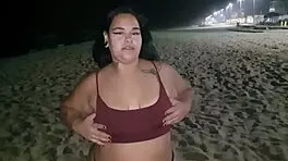 african teen flashes her big ass on the beach