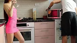 beautiful young brunette gets fucked hard in cowgirl while her man cheats.