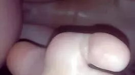 Intriguing student lets horny friend cum on wet shaved pussy after fucking