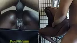 Ghetto Girl's Pussy Grools from Barstool Anal Orgasm